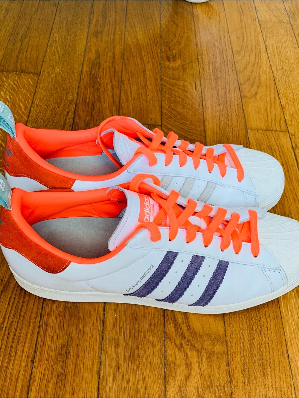 Adidas Superstar “Girls Are Awesome” Men’s Shell Toe Shoes Size: 14